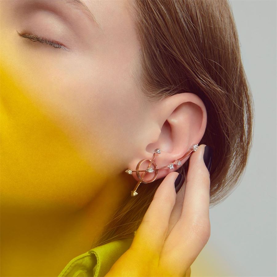 Rose gold 'Freccia' earrings BALANCE | OR FRECCIAAU9R CT. 0,62